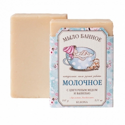 Мыло твердое "Молочное" Kleona Мыло твердое "Молочное" Kleona
